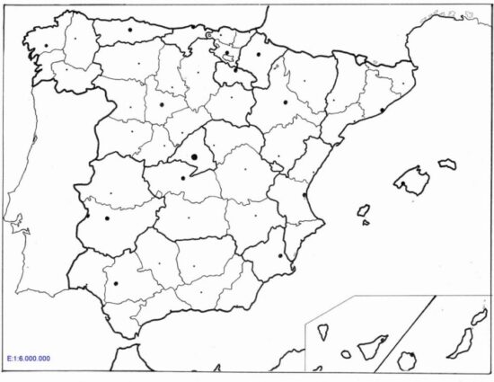 Mapa De España Para Colorear Imágenes Y Dibujos Del Mapa Español Para Imprimir