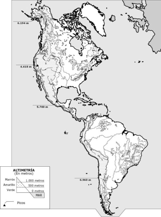 Mapa De América Para Colorear Imágenes Y Dibujos Del Continente Americano Para Imprimir 3916
