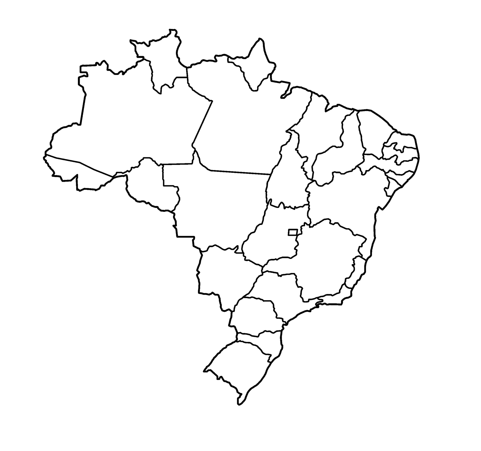 Mapa De Brasil Para Colorear Imágenes Y Dibujos Del Mapa Brasilero Para Imprimir