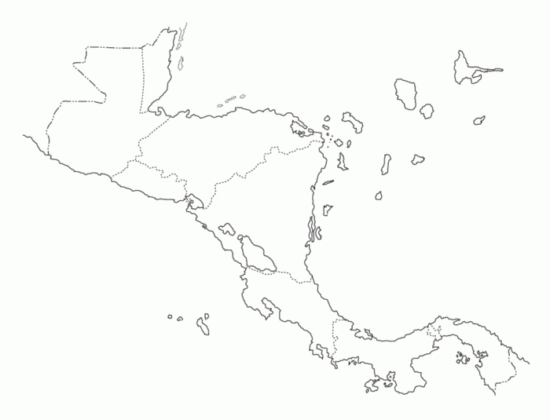 Mapa De Centroamérica Para Colorear Imágenes Y Dibujos Del Mapa Centroamericano Para Imprimir 2584
